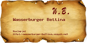 Wasserburger Bettina névjegykártya